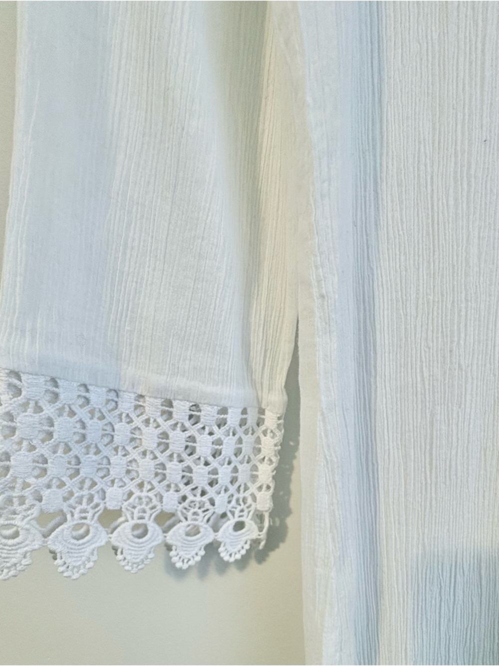 Jantzen White Crochet Trim Tunic Medium Cotton Boho Beach - Picture 3 of 10